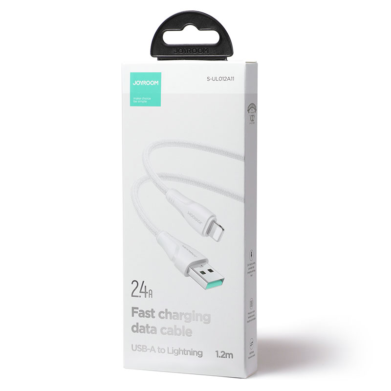 Joyroom (S-CL020A11) - Cablu Date si Incarcare, USB-C la Lightning, PD20W, QC3.0, Braided, 1.2m, White