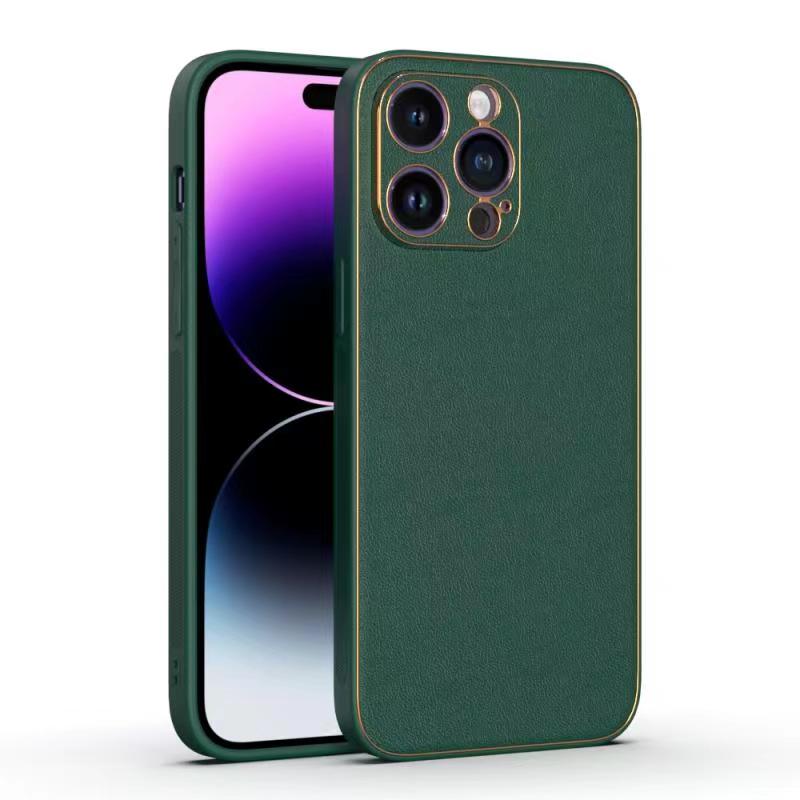 Husa Yolo, iPhone 15 Pro, Eco-Leather, TPU Edge | Green