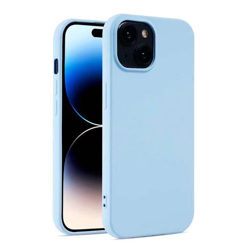 Husa Soft » iPhone 13 Pro Max, MicroFiber, TPU, Sky BLUE