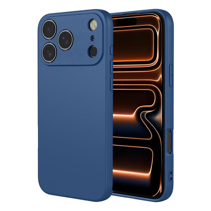 Husa Soft » iPhone 17 Pro Max, MicroFiber, TPU, Navy BLUE
