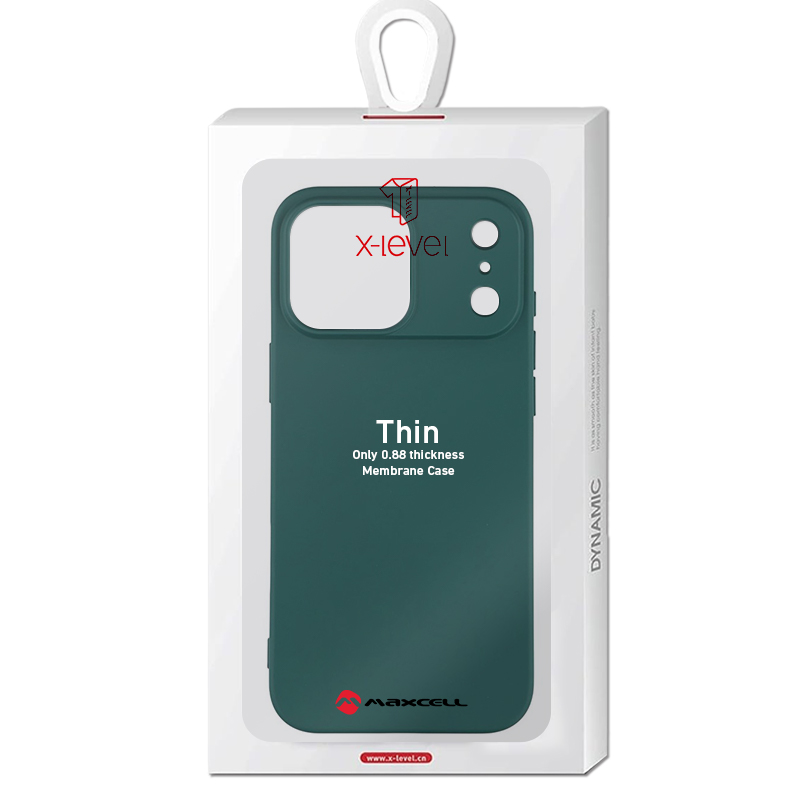 Husa X-Level » iPhone 17 Pro, Thin Series, SoftTouch, Deep GREEN