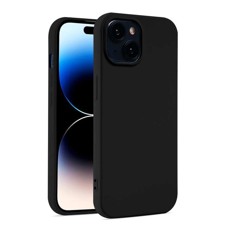Husa Soft » iPhone 15 Plus, MicroFiber, TPU, Pure BLACK