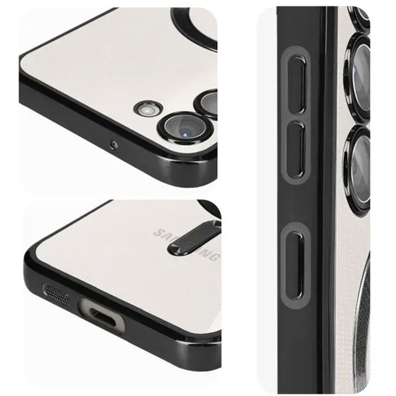 Husa Plating - Samsung S23 (S911) - silicon cu MagSafe, Slim, Clear, Black