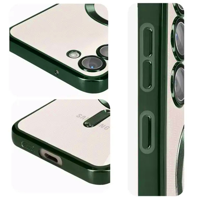 Husa Plating - Samsung S23 Plus (S916) - silicon cu MagSafe, Slim, Clear | Green
