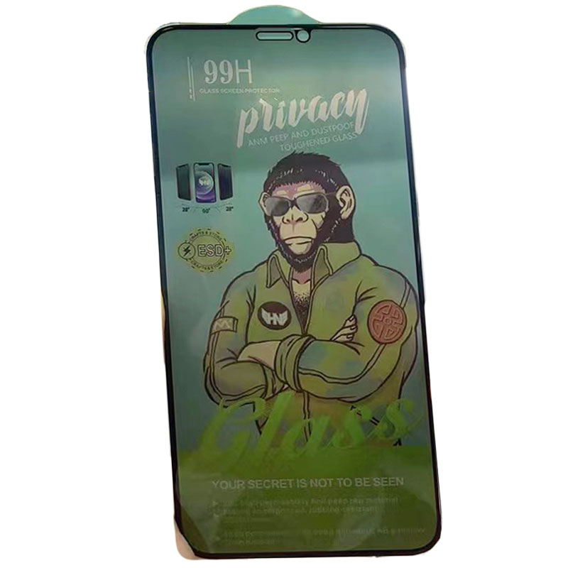 99H » Privacy » Folie iPhone 14 Plus / 13 Pro Max » 3D Full Glass, frame BLACK