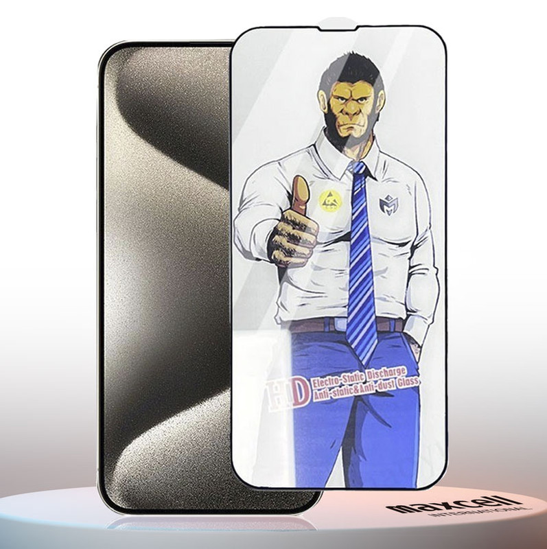 ESD » Clear » Folie iPhone 17 Pro Max - AntiStatic Glass, AntiDust » Black frame