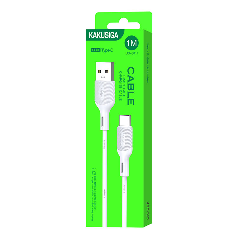 Kaku (KSC-535) - Cablu Date si Incarcare, USB-A la USB-C, 18W, 2.4A, 1m, White