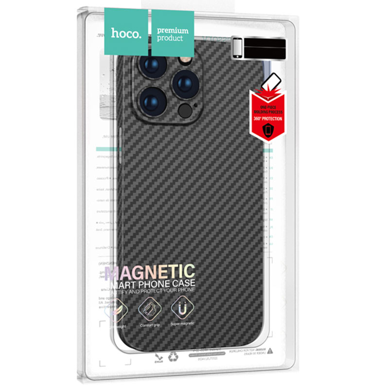 Husa Hoco » iPhone 14 Plus - MagSafe, Carbon, Thin, Black