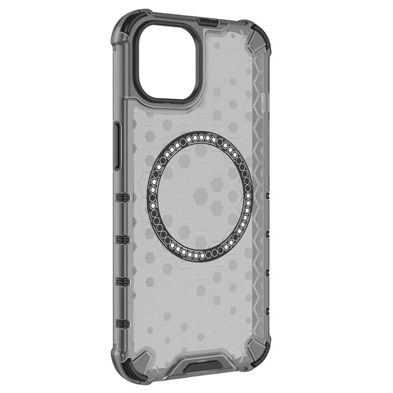 Husa HoneyComb » iPhone 14 Pro, Magnet MagCase, AntiDrop Corners, GREY